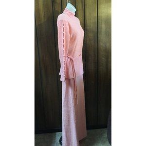 1960's Pink/ Peach Top and Maxi Skirt Set